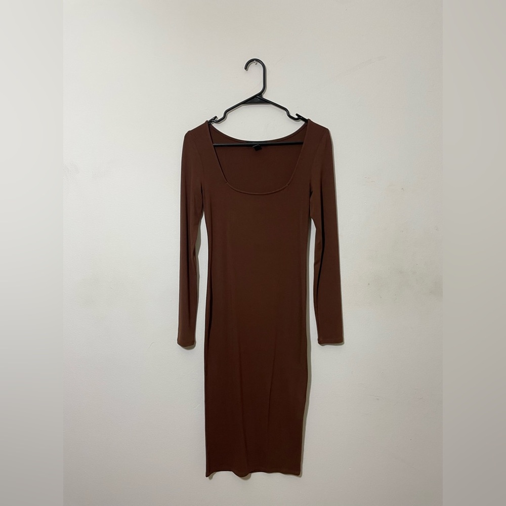 NWOT Forever 21 Knit Brown Maxi Dress